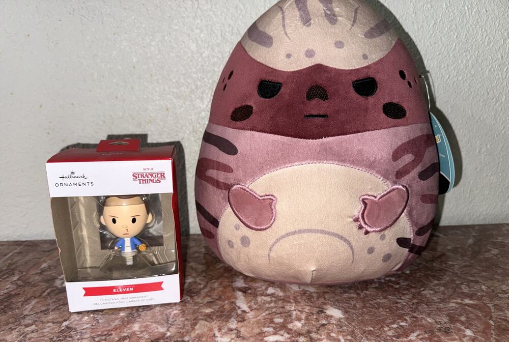 Stranger Things Plush Lot Vecna Squishmallow 8" & Eleven Hallmark Ornament